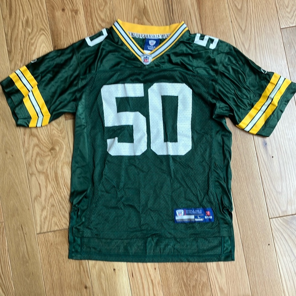 Green Bay Packers Youth sz Large Hawk #50 Jersey